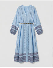 Load image into Gallery viewer, Sky Blue Long Shirt Dress - Surkana