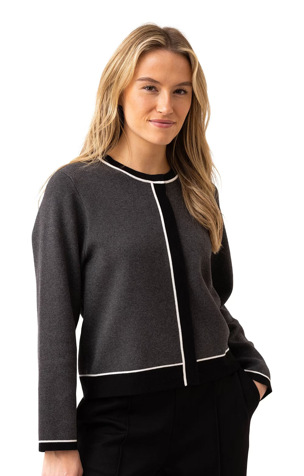 Grey Cardigan - Marble