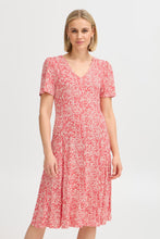 Load image into Gallery viewer, 0387- Teaberry and Cream Print Jersey Dress- Fransa