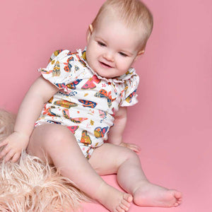 Butterfly Print Romper Suit - Powell Craft