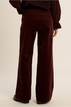 Load image into Gallery viewer, Belted Corduroy Trousers Dark Red - Molly Bracken