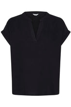 Load image into Gallery viewer, Black V neck Blouse -b.young