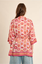 Load image into Gallery viewer, Orange Woven Mid Length Kimono - Molly Bracken