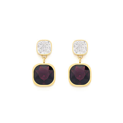 Ashlyn Dark Amethyst Earrings - Knight & Day