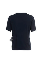 Load image into Gallery viewer, Navy Tshirt with Gather Detail- Soquesto