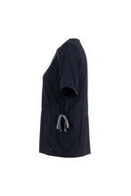 Load image into Gallery viewer, Navy Tshirt with Gather Detail- Soquesto