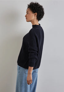 302902- Navy Turtleneck Jumper - Street One