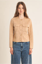 Load image into Gallery viewer, Beige Short Suede Jacket - Molly Bracken
