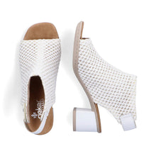 Load image into Gallery viewer, 64670- White Block Heel Sandal- Rieker