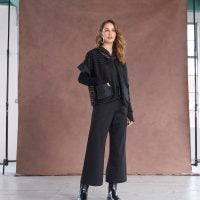 Open Weave Square Top with Contrast Hood & Pocket  - Naya