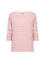 Load image into Gallery viewer, Pink Stripe 3/4 Sleeve T-Shirt - Soya Concept