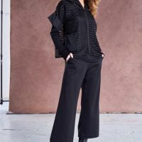 Open Weave Square Top with Contrast Hood & Pocket  - Naya