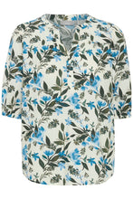 Load image into Gallery viewer, 3742- Floral Print Linen Blouse - Fransa