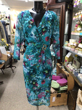 Load image into Gallery viewer, 643- Garden Print  Buckle Dress- Via Veneto