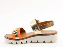 Load image into Gallery viewer, Dolores Buckle Sandal - Orange- Heavenly Feet