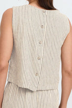 Load image into Gallery viewer, Cream Stripe Sleeveless Top - b.young