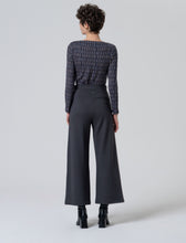 Load image into Gallery viewer, Dark Grey Wide Pants with Waist Button- Surkana