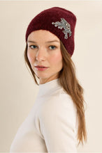 Load image into Gallery viewer, Ladies Knitted Hat Dark Red - Molly Bracken