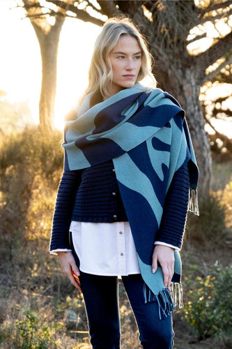 Poncho - Blue - Marble