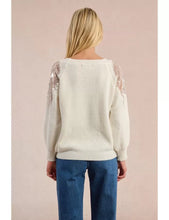 Load image into Gallery viewer, Open-Work Shoulder Sweater - White - Molly Bracken