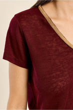 Load image into Gallery viewer, Knitted T-shirt Plum - Molly Bracken