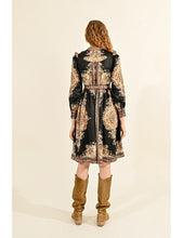 Load image into Gallery viewer, LA1552CH Molly Bracken Black Pierra Printed Shirt Dress