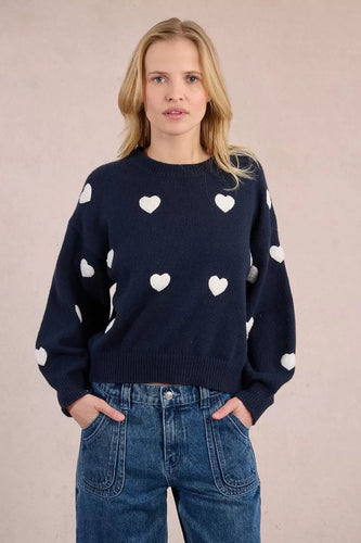 Embossed Heart Sweater - Molly Bracken