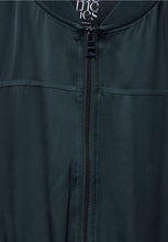 Load image into Gallery viewer, 212259- Satin Bomber Jacket- Hunter Green- Street One