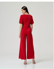 Load image into Gallery viewer, Red Cross Neck Jumpsuit - Surkana