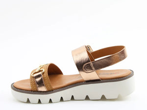 Dolores Buckle Sandal - Tan - Heavenly Feet