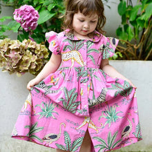Load image into Gallery viewer, GD111- Pink Safari Button Dress - Powell Craft