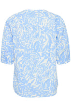 Load image into Gallery viewer, 3742- Cornflower Blue Linen Blouse - Fransa