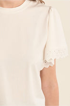 Load image into Gallery viewer, Offwhite Knitted T-shirt  - Molly Bracken