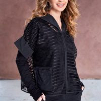 Load image into Gallery viewer, Open Weave Square Top with Contrast Hood &amp; Pocket  - Naya