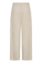Load image into Gallery viewer, Beige Linen Wide Leg Trousers- Fransa