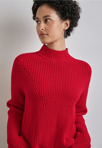 302902- Red Turtleneck Jumper - Street One