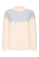 Load image into Gallery viewer, Sky Blue Print Sweater - Fransa