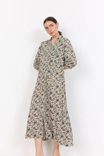 Blue Printed Dress - Soya Concept