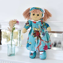 Load image into Gallery viewer, Rag Doll with Exotic Flower Teal Dress