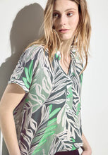 Load image into Gallery viewer, 344513 - Green Linen Print Blouse - Cecil