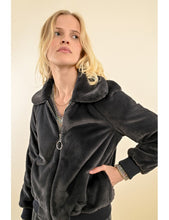 Load image into Gallery viewer, 1552 - Dark Grey Faux-Fur Jacket - Molly Bracken