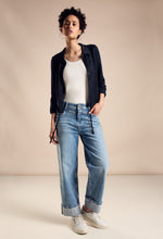 Load image into Gallery viewer, 321658 - Linen Look Jacket- Navy -Street One