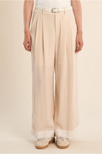 Load image into Gallery viewer, Offwhite Woven Pants with Lace Detail - Molly Bracken