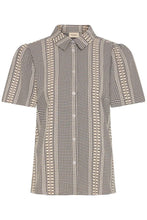 Load image into Gallery viewer, Black Check Design Blouse - Fransa