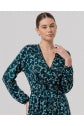 Load image into Gallery viewer, Teal Green Print Dress - Surkana