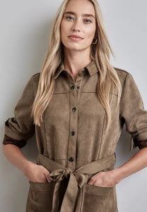 144195 - Button Through Velour Dress - Street One