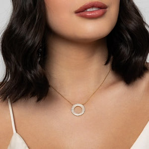 T209NML - Circle Drop Necklace- Knight & Day