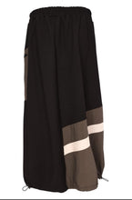 Load image into Gallery viewer, Black &amp; Thyme Drawstring Hem Skirt With Colour Angled Panels At Hemline - Naya