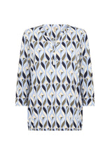 Load image into Gallery viewer, Blue Pattern Top - Soya Concept