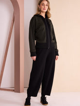 Load image into Gallery viewer, Black Balloon Shape Trouser With Darts At Hem - Naya